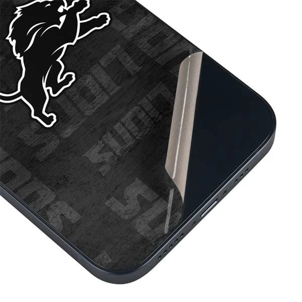 NFL Detroit Lions Black & White IPhone 15 Skin 5 NFL Detroit Lions Black & White IPhone 15 Skin - Image 3