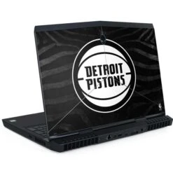 NBA Detroit Pistons Black Animal Print Dell Alienware Skin