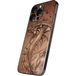 Dragon Parchment By Tom Wood IPhone 15 Pro Max Skin -Skinit Store dragon parchment iphone 15 pro max skin 1694187100 SKNTCTMWD04IP15PM PR 02