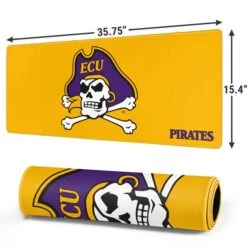 East Carolina University ECU Pirates Logo Yellow Gaming Mouse Pad -Skinit Store ecu pirates logo yellow extra large gaming mouse pad 1710347718 MSPESTCRP04GAMGXL PR 02