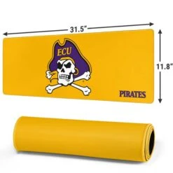 East Carolina University ECU Pirates Logo Yellow Gaming Mouse Pad -Skinit Store ecu pirates logo yellow large gaming mouse pad 1710347717 MSPESTCRP04GAMGLG PR 02