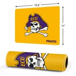 East Carolina University ECU Pirates Logo Yellow Gaming Mouse Pad