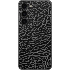 Elephant Print Black Galaxy S23 Skin