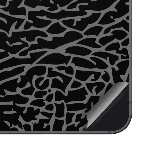Elephant Print Black Galaxy S23 Skin 6 Elephant Print Black Galaxy S23 Skin - Image 4