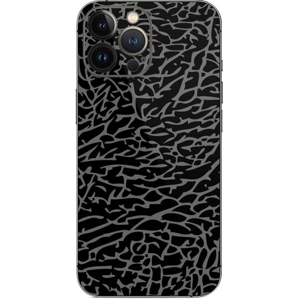 Elephant Print Black IPhone 14 Pro Max Skin 3 Elephant Print Black IPhone 14 Pro Max Skin
