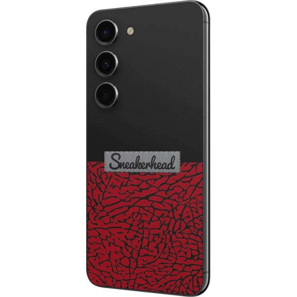 Elephant Print Red Sneakerhead Galaxy S23 Skin 4 Elephant Print Red Sneakerhead Galaxy S23 Skin - Image 2