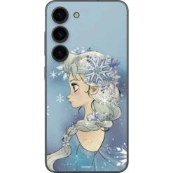Disney Frozen Elsa Side Portrait Art Galaxy S23 Skin