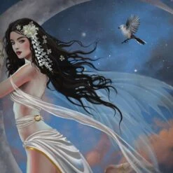 Fairy On Moon With Birds By Nene Thomas Dell Alienware Skin -Skinit Store fairy on moon with birds by nene thomas alienware 17in 2017 skin 1686237081 SKNNENTHO04AL17FL PR 04