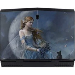 Fairy With Black Cat Sitting On Moon By Nene Thomas Dell Alienware Skin -Skinit Store fairy with black cat sitting on moon by nene thomas alienware 17in 2017 skin 1686237081 SKNNENTHO07AL17FL PR 02