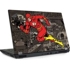 DC Comics The Flash Vintage Action Pose Pattern Lenovo ThinkPad Skin