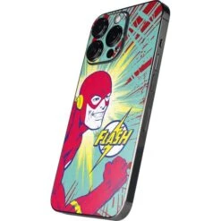 DC Comics The Flash Classic Art Smile Blast IPhone 14 Pro Max Skin -Skinit Store flash smile blast iphone 14 pro max skin 1662745724 SKNDCFLSH02IP14PM PR 02
