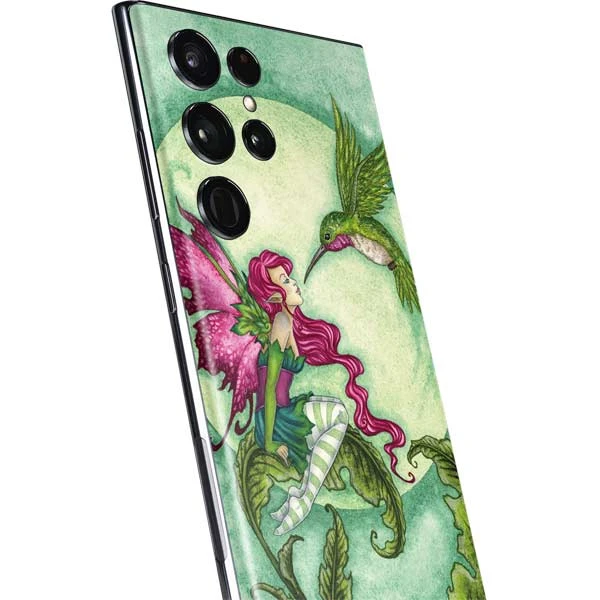 Amy Brown Flirting Fairy And Hummingbird Galaxy S22 Ultra Skin 5 Amy Brown Flirting Fairy And Hummingbird Galaxy S22 Ultra Skin - Image 3