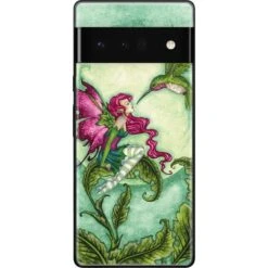 Amy Brown Flirting Fairy And Hummingbird Google Pixel 6 Pro Skin