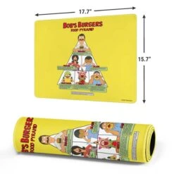 Bobs Burgers Food Pyramid Gaming Mouse Pad -Skinit Store food pyramid medium gaming mouse pad 1728048267 MSPBOBSHB06GAMGMD PR 02