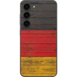 German Flag Dark Wood Galaxy S23 Skin