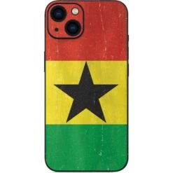 Ghana Flag Distressed IPhone 14 Plus Skin