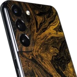 Gold And Black Marble Galaxy S22 Skin -Skinit Store gold and black marble galaxy s22 skin 1646266105 SKNMARBLE18GLXY22 PR 03