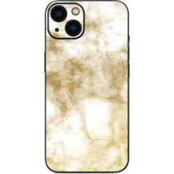 Gold And White Marble IPhone 14 Plus Skin