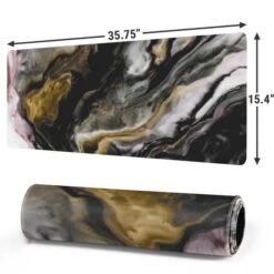 Gold Blush Marble Ink Gaming Mouse Pad -Skinit Store gold blush marble ink extra large gaming mouse pad 1656462809 MSPMRBINK06GAMGXL PR 02
