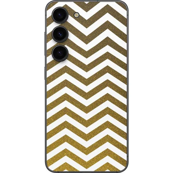 Gold Chevron Galaxy S23 Skin 3 Gold Chevron Galaxy S23 Skin
