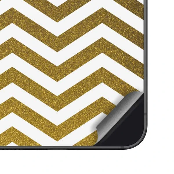 Gold Chevron Galaxy S23 Skin 6 Gold Chevron Galaxy S23 Skin - Image 4