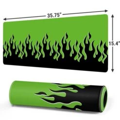 Green Flames Gaming Mouse Pad -Skinit Store green flames extra large gaming mouse pad 1656462808 MSPNEONRT01GAMGXL PR 02