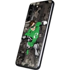 DC Comics Green Lantern Vintage Action Pose Pattern Galaxy S22 Skin -Skinit Store green lantern mixed media galaxy s22 skin 1646266157 SKNDCMIXM01GLXY22 PR 02