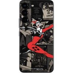 DC Comics Harley Quinn Vintage Action Pose Pattern Galaxy S22 Skin