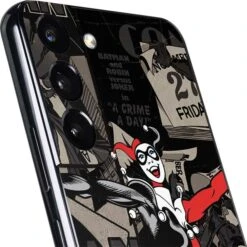 DC Comics Harley Quinn Vintage Action Pose Pattern Galaxy S22 Skin -Skinit Store harley quinn mixed media galaxy s22 skin 1646266131 SKNDCMIXM09GLXY22 PR 03