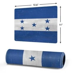Honduras Flag Distressed Gaming Mouse Pad