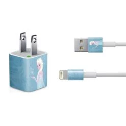 Disney Frozen Ice Blue Elsa Art IPhone Charger (5W USB) Skin
