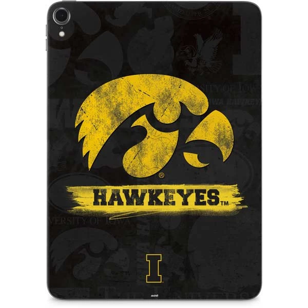 University Of Iowa Hawkeyes Distressed Logo Apple IPad Pro Skin 3 University Of Iowa Hawkeyes Distressed Logo Apple IPad Pro Skin