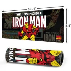 Marvel Classic Comics Iron Man Action Vintage Gaming Mouse Pad -Skinit Store iron man action vintage extra large gaming mouse pad 1747234033 MSPMRVCOM10GAMGXL PR 02