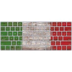 Italian Flag Dark Wood Magic Keyboard Skin