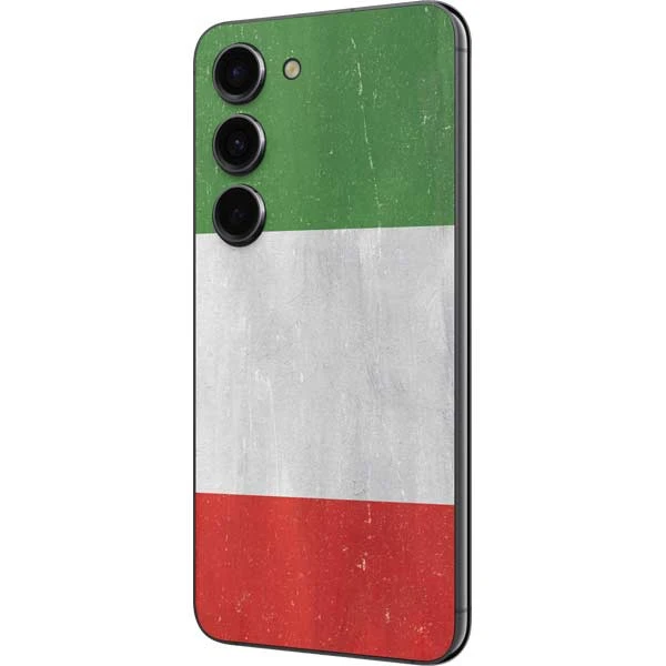 Italy Flag Distressed Galaxy S23 Skin 4 Italy Flag Distressed Galaxy S23 Skin - Image 2