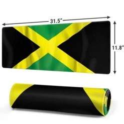 Jamaica Flag Gaming Mouse Pad -Skinit Store jamaica flag large gaming mouse pad 1681246449 MSPFLGJAMX1GAMGLG PR 02