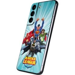 Justice League Team Power Up Galaxy S22 Skin -Skinit Store justice league team power up blue galaxy s22 skin 1646266167 SKNJSTCLG29GLXY22 PR 02