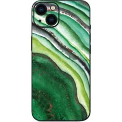Kiwi Watercolor Geode IPhone 15 Skin -Skinit Store kiwi watercolor geode iphone 15 skin 1692665863 SKNGEODWT02IPHN15 PR 01