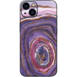 Lilac Watercolor Geode IPhone 14 Plus Skin