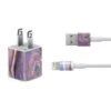 Lilac Watercolor Geode IPhone Charger (5W USB) Skin -Skinit Store lilac watercolor geode iphone charger 5w usb skin 1533146590 SKNGEODWT04AA1385 PR 01