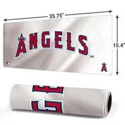 MLB Los Angeles Angels Jersey Gaming Mouse Pad -Skinit Store los angeles angels jersey extra large gaming mouse pad 1679692575 MSPMLBLAA01GAMGXL PR 02