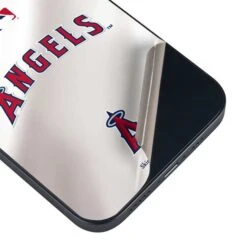 MLB Los Angeles Angels Jersey IPhone 14 Plus Skin -Skinit Store los angeles angels jersey iphone 14 plus skin 1679250951 SKNMLBLAA01IPH14M PR 03