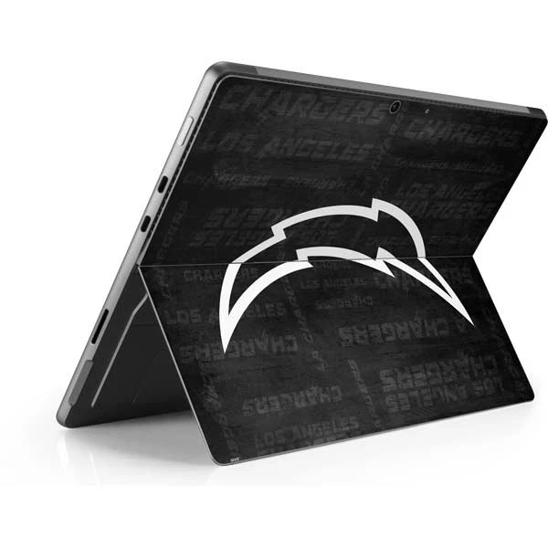 NFL Los Angeles Chargers Black & White Surface Pro 8 Skin 5 NFL Los Angeles Chargers Black & White Surface Pro 8 Skin - Image 3