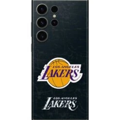 NBA Los Angeles Lakers Black Primary Logo Galaxy S23 Ultra Skin