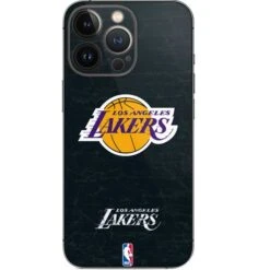 NBA Los Angeles Lakers Black Primary Logo IPhone 14 Pro Skin