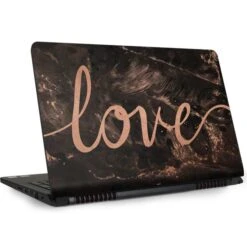 Love Rose Gold Black Dell Inspiron Skin