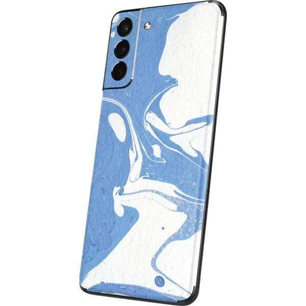 Marbleized Blue Galaxy S21 5G Skin 4 Marbleized Blue Galaxy S21 5G Skin - Image 2