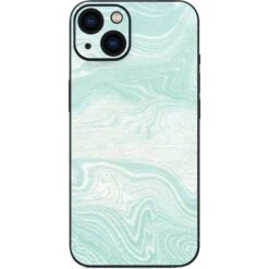 Marbleized Mint IPhone 14 Plus Skin
