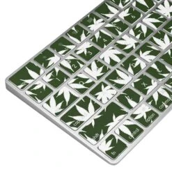 Marijuana Leaf White Pattern Magic Keyboard Skin -Skinit Store marijuana leaf white pattern magic keyboard skin 1616707001 SKNCNVSXX03AMKBDX PR 03