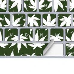 Marijuana Leaf White Pattern Magic Keyboard Skin -Skinit Store marijuana leaf white pattern magic keyboard skin 1616707001 SKNCNVSXX03AMKBDX PR 04